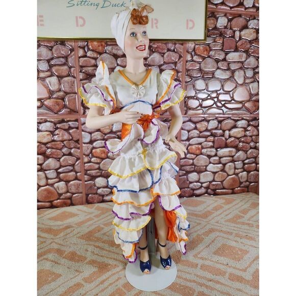 Hamilton Collection I love Lucy Lucille Ball Carmen Miranda Porcelain Doll - Picture 2 of 9